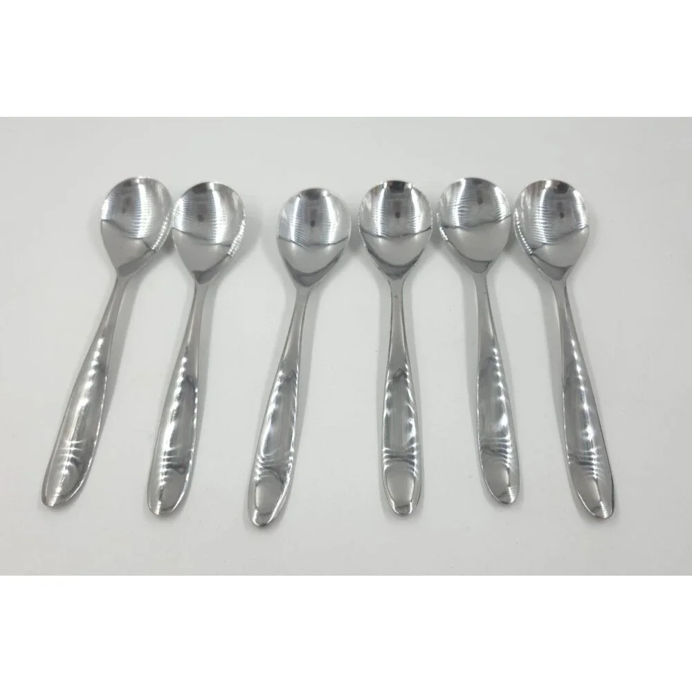 LOT OF 6 LG SPOONS  Cambridge Stainless Flatware - 7 1/2
